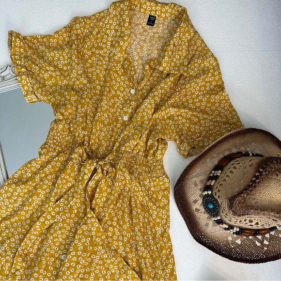 πΈ3/$12 SHEIN dress size 1X, yellow floral perfect conditions - Picture 4 of 14